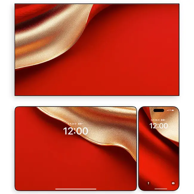 鎏金涟漪 流霞织梦 科技感4K高清壁纸(手机电脑平板ipad) 第2张