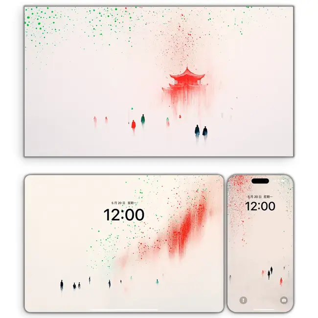 多彩粉雾烟花 泼墨粒子美学4K壁纸(手机电脑平板ipad) 第3张