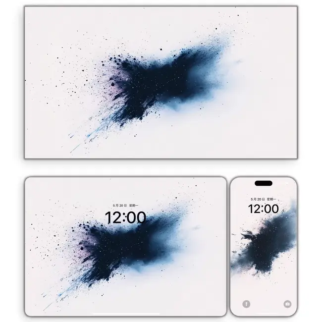 多彩粉雾烟花 泼墨粒子美学4K壁纸(手机电脑平板ipad) 第4张