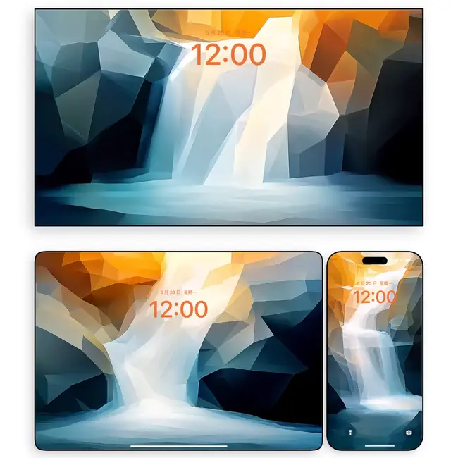 绿波织境水墨画 电脑平板iPad手机4K超清壁纸 第2张