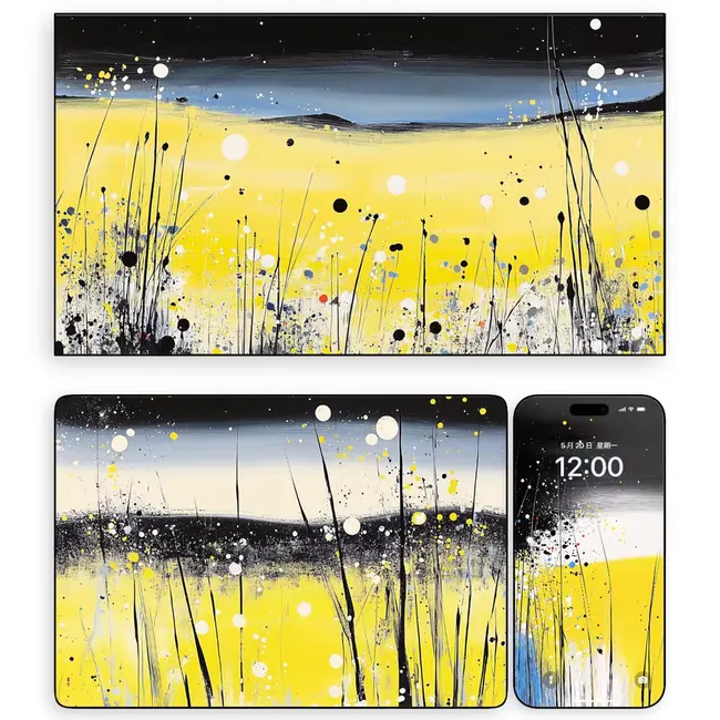 绿波织境水墨画 电脑平板iPad手机4K超清壁纸 第3张