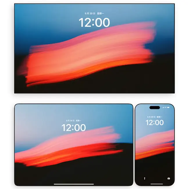 赤焰破夜 蓝潮卷白电脑平板iPad手机4K超清壁纸 第4张