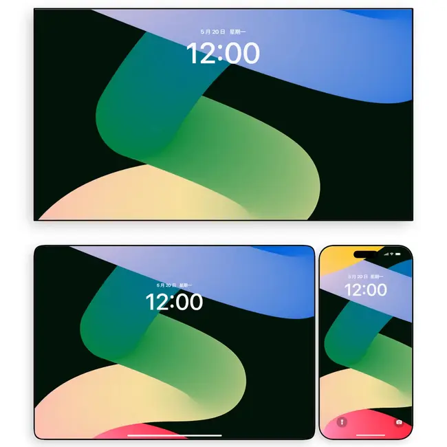 赤焰破夜 蓝潮卷白电脑平板iPad手机4K超清壁纸 第3张