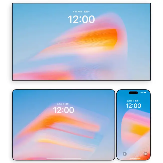 赤焰破夜 蓝潮卷白电脑平板iPad手机4K超清壁纸 第5张