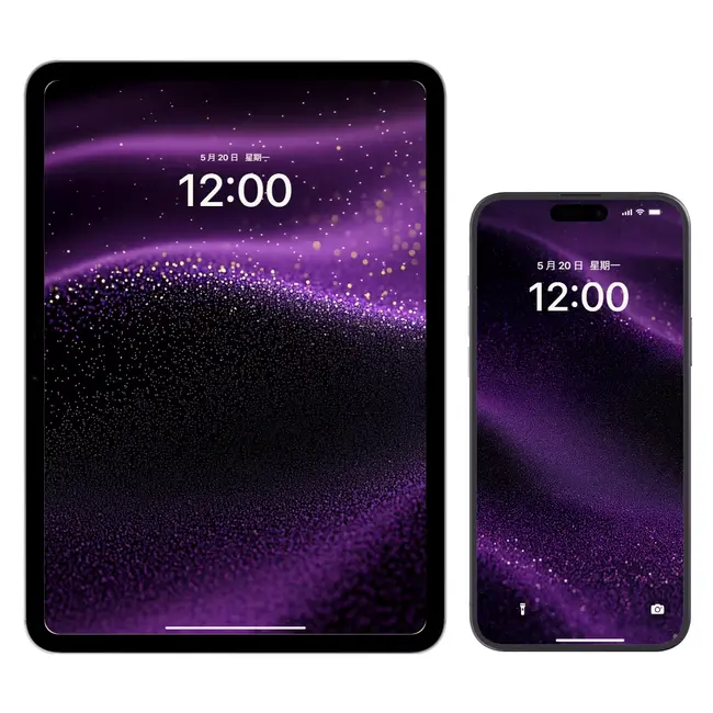 紫金粒子流光壁纸 电脑平板iPad手机4K超清壁纸 第2张