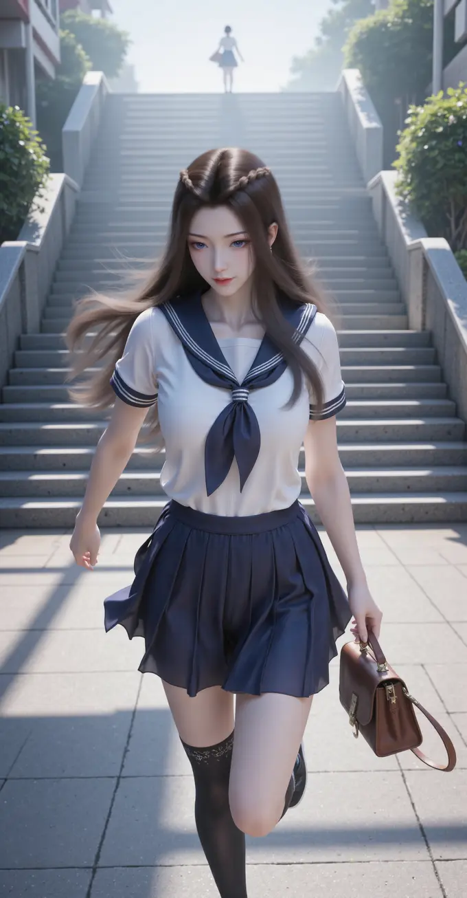 凡人修仙传 元瑶JK写真10K高清壁纸 第2张