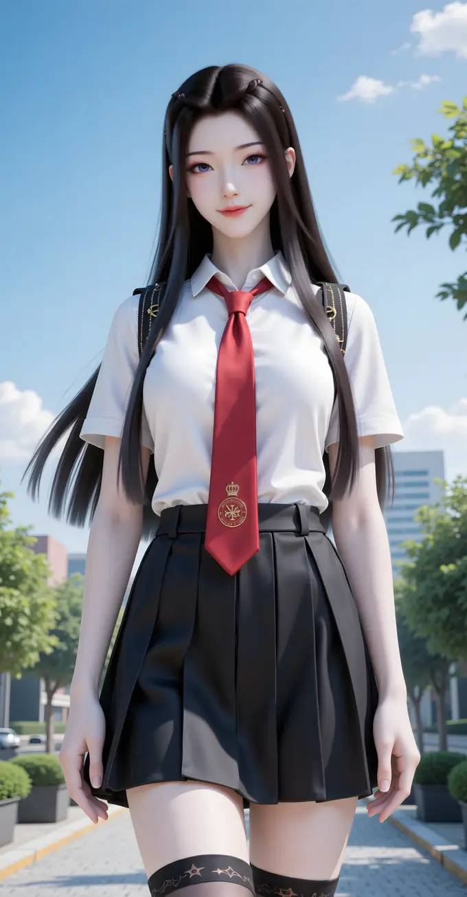 凡人修仙传 元瑶JK写真10K高清壁纸 第3张