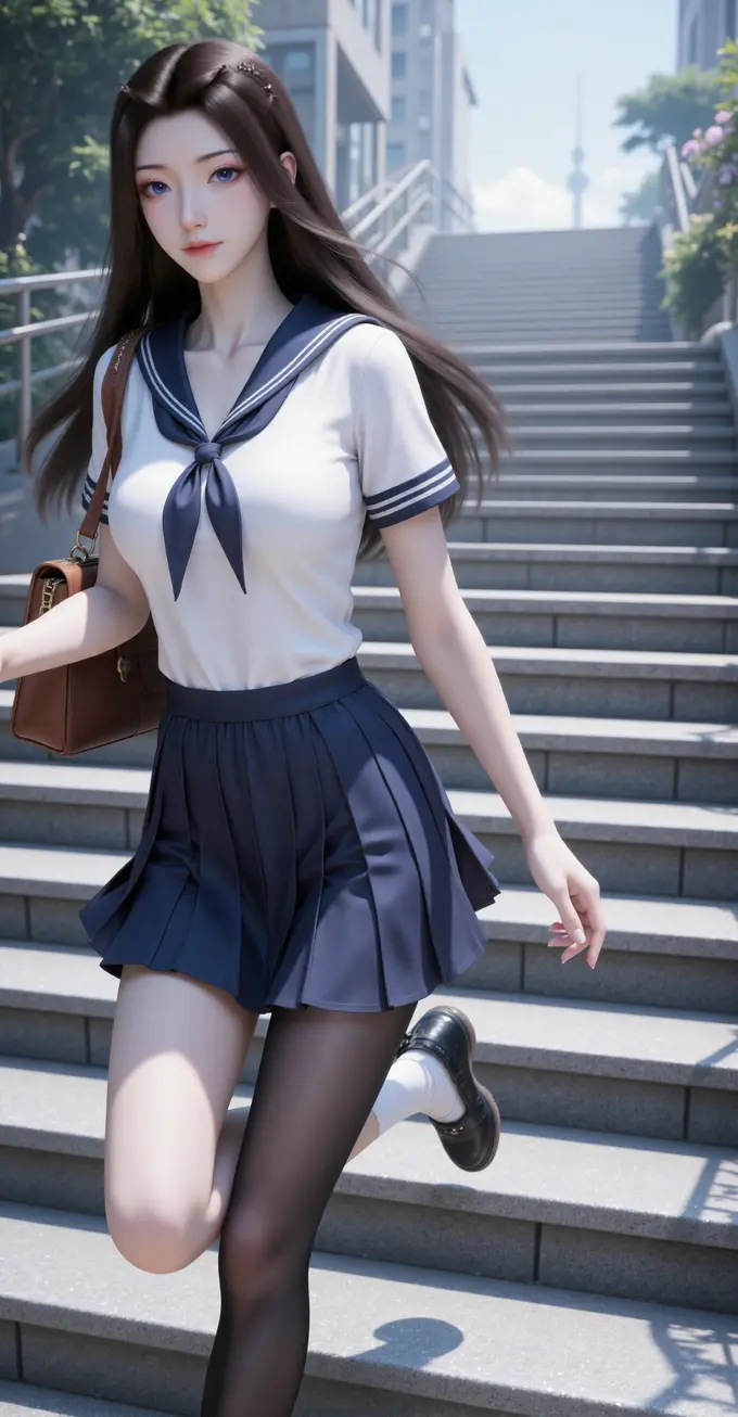 凡人修仙传 元瑶JK写真10K高清壁纸 第5张