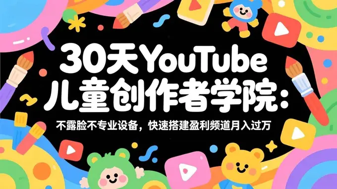30天YouTube儿童创作者学院：不露脸不专业设备 第1张