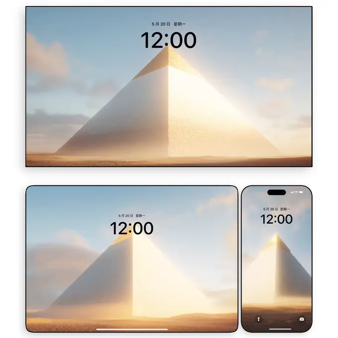 极简雪山大气风光4K超清电脑平板iPad手机壁纸 第5张