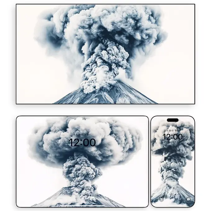 黑底鎏金星尘暖烟 高级烟雾氛围感4K壁纸 电脑手机平板iPad通用 第2张