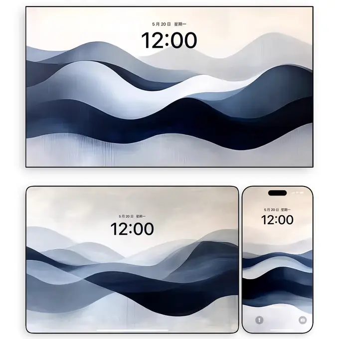 极简风梦幻科技纹理4K超清电脑 平板iPad 手机壁纸 第5张