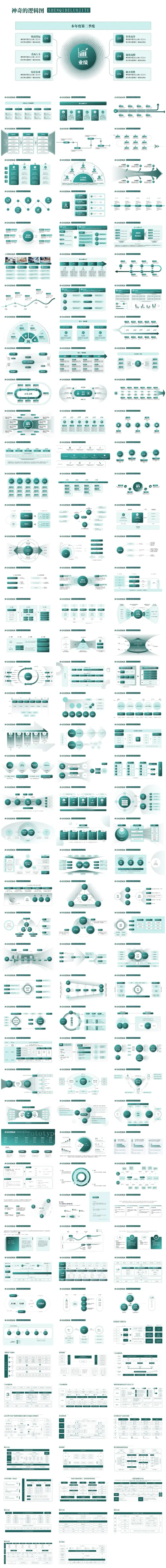 5套逻辑架构图表PPT模板 第1张