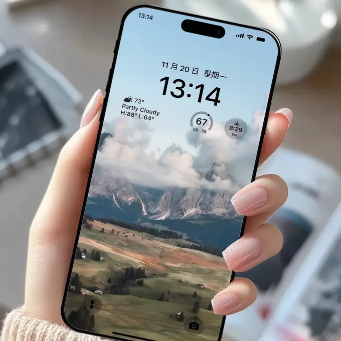 翠谷逐云(电脑手机平板ipad4K高清壁纸)iPhone安卓通用 第2张