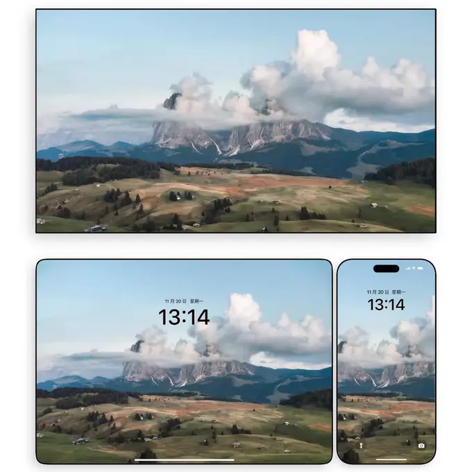 翠谷逐云(电脑手机平板ipad4K高清壁纸)iPhone安卓通用