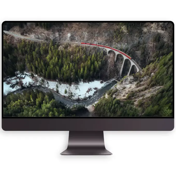 森林列车 穿越森林秘境(电脑手机平板ipad4K高清壁纸) 第4张