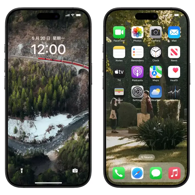 森林列车 穿越森林秘境(电脑手机平板ipad4K高清壁纸) 第2张