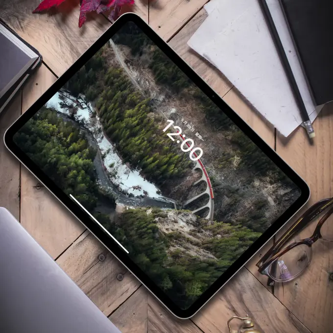 森林列车 穿越森林秘境(电脑手机平板ipad4K高清壁纸) 第3张