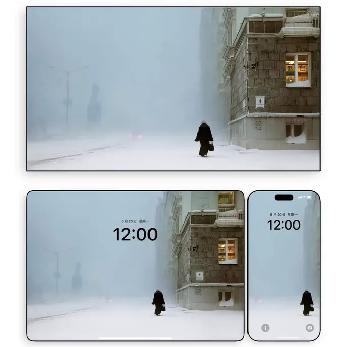 雪夜行者 孤独与自由4K高清电脑手机平板ipad壁纸