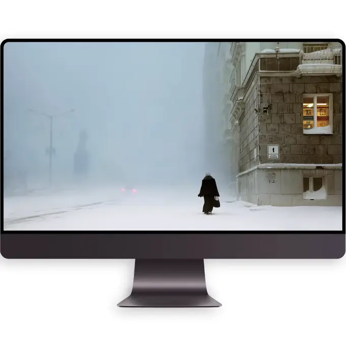 雪夜行者 孤独与自由4K高清电脑手机平板ipad壁纸 第4张