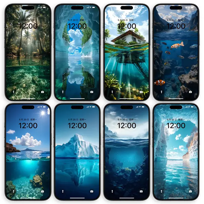 43张超级氛围空间立体海景4K图手机壁纸 第1张