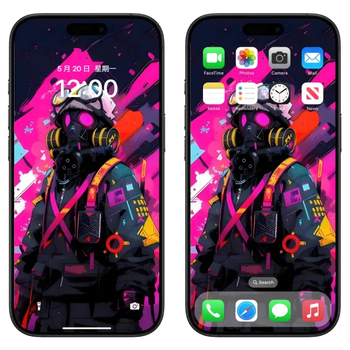 涂鸦防毒面具哨兵高清4K壁纸 适配手机电脑平板 第2张 涂鸦防毒面具哨兵高清4K壁纸 适配手机电脑平板 第2张