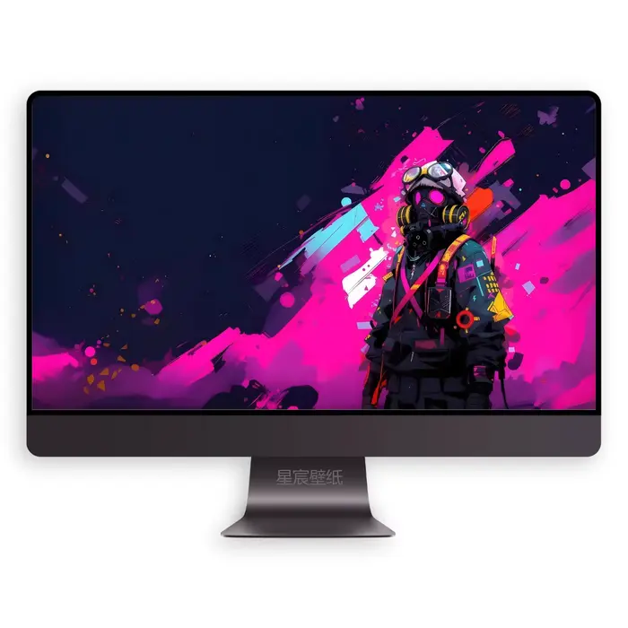 涂鸦防毒面具哨兵高清4K壁纸 适配手机电脑平板 第3张 涂鸦防毒面具哨兵高清4K壁纸 适配手机电脑平板 第3张