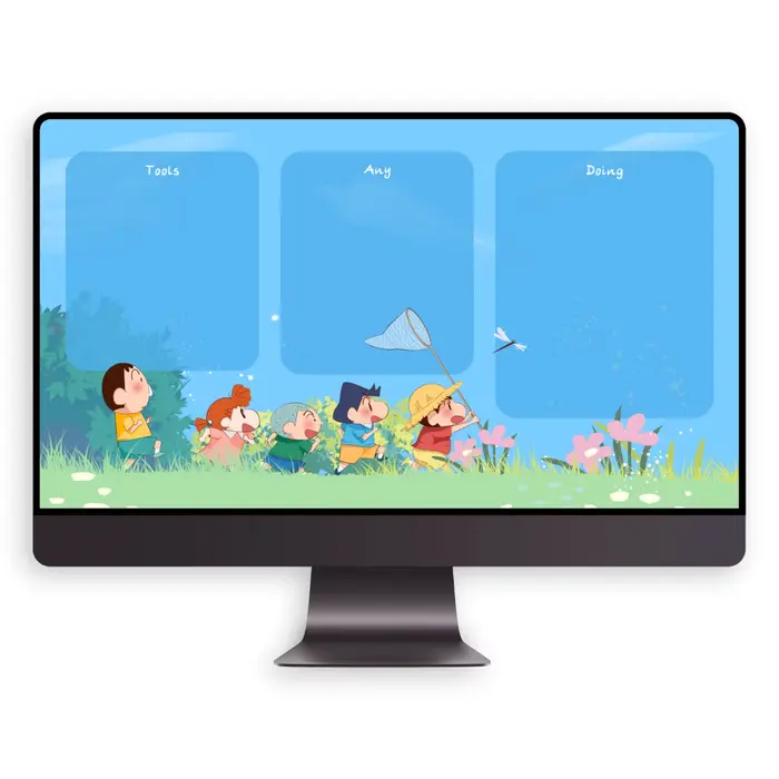 蜡笔小新治愈系户外郊游 手机电脑ipad平板4k高清壁纸 第5张