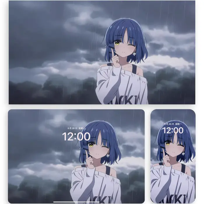 孤独摇滚山田凉雨天二次元手机电脑ipad平板4k壁纸 第1张