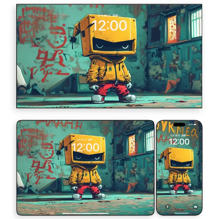 4K高清街头潮趣卡通壁纸 (平板电脑手机ipad折叠屏壁纸)