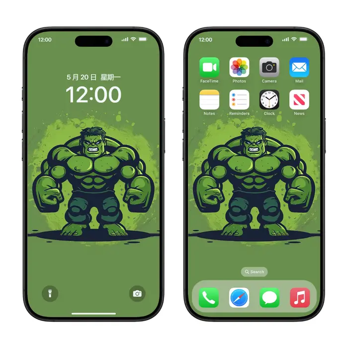 漫画风绿巨人的力量迸发4K超清电脑手机ipad平板壁纸 第3张