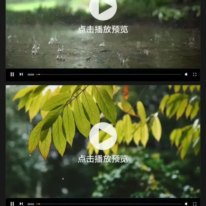 4k唯美意境下雨素材高清天空树叶水滴水珠雨中屋檐短视频素材 第3张