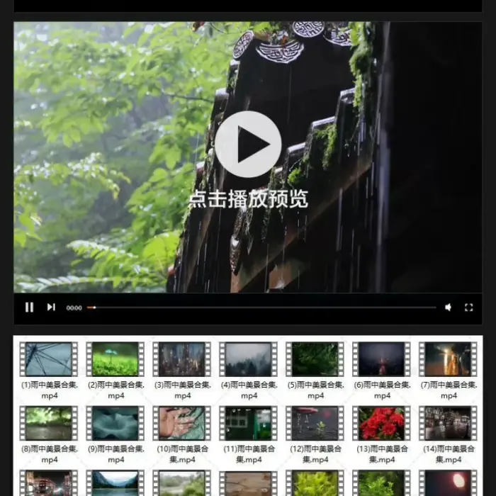 4k唯美意境下雨素材高清天空树叶水滴水珠雨中屋檐短视频素材 第4张