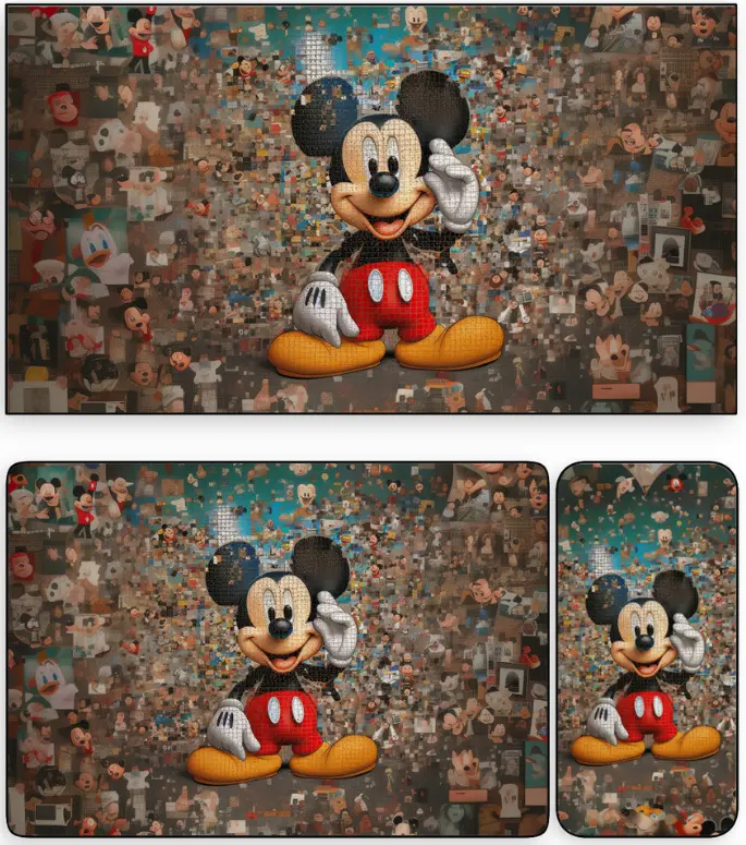 拼图米奇 像素狂欢迪士尼4K高清壁纸 第2张