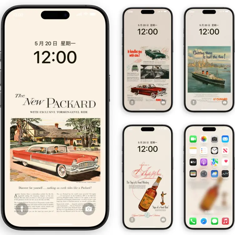 American Retro Vintage Poster INS高级氛围感4K高清手机壁纸