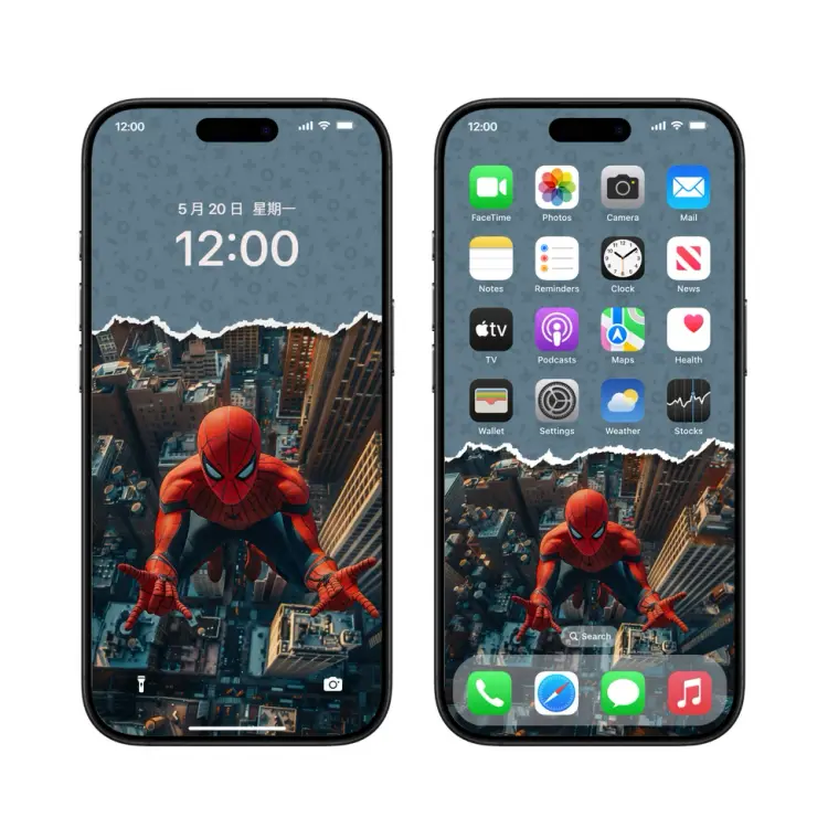 蜘蛛侠红蓝战衣超燃飞行4K高清壁纸 全屏电脑ipad手机壁纸 第5张