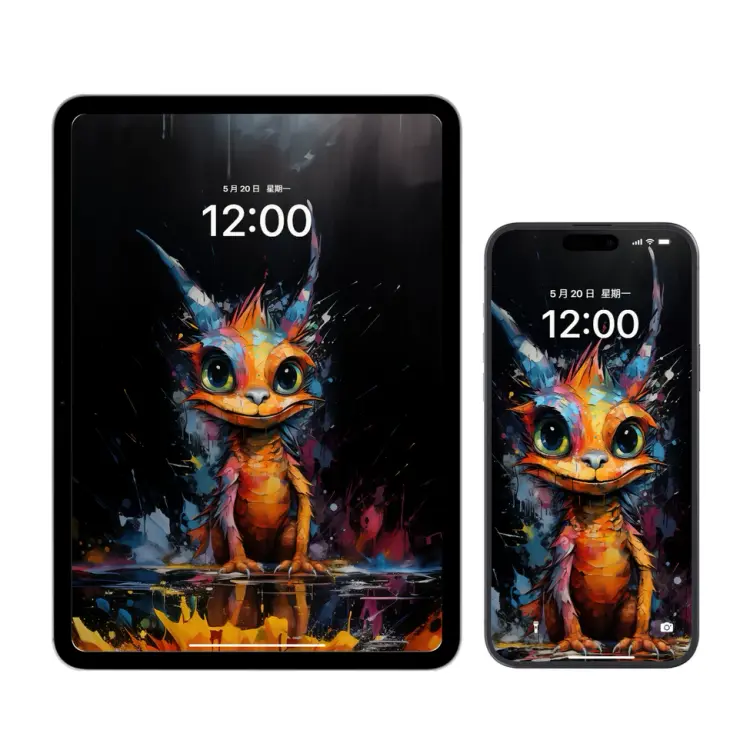 视觉轰炸!涂鸦飞溅萌宠4K高清壁纸 全屏电脑平板手机通用 第4张