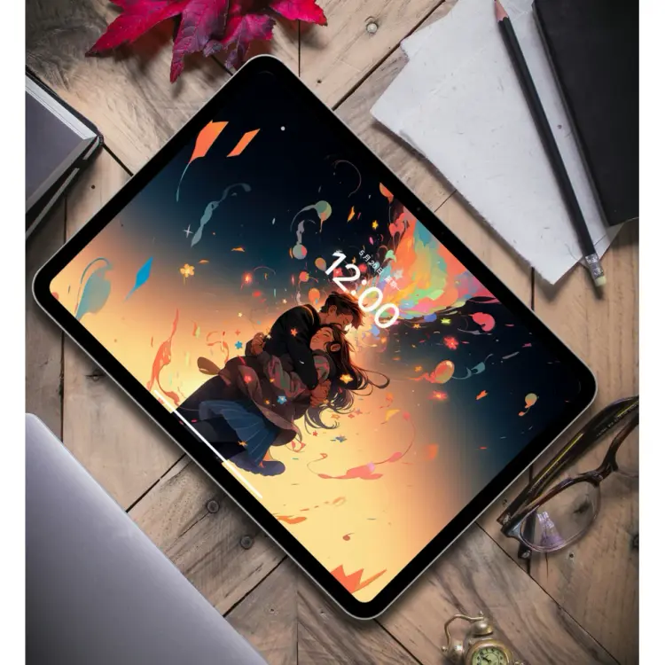 4K高清梦幻星夜情侣温馨拥抱壁纸 第4张