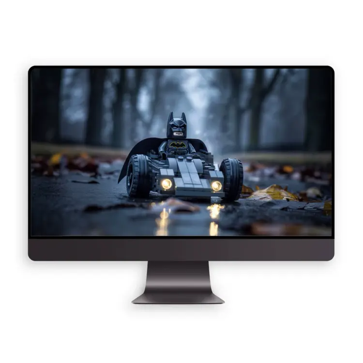 4K高清乐高蝙蝠侠森林雨夜蝙蝠战车壁纸 第2张