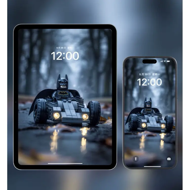 4K高清乐高蝙蝠侠森林雨夜蝙蝠战车壁纸 第3张