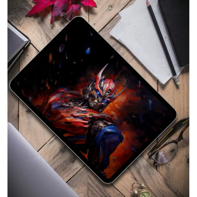 变形金刚擎天柱4K高清壁纸 火焰战场红蓝机甲 第2张