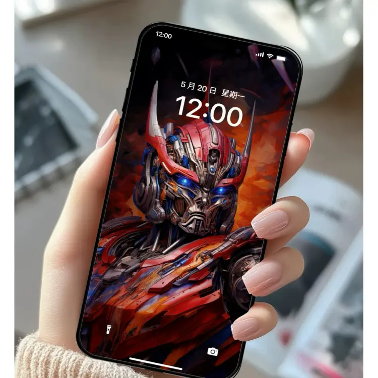 变形金刚擎天柱4K高清壁纸 火焰战场红蓝机甲 第3张