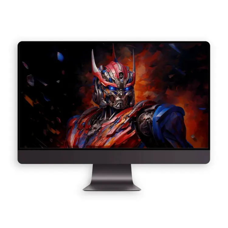 变形金刚擎天柱4K高清壁纸 火焰战场红蓝机甲 第5张