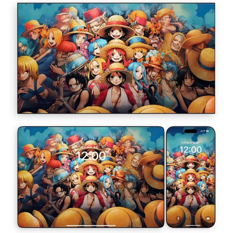 海贼王草帽团4K高清壁纸 全员集合热血版 第3张