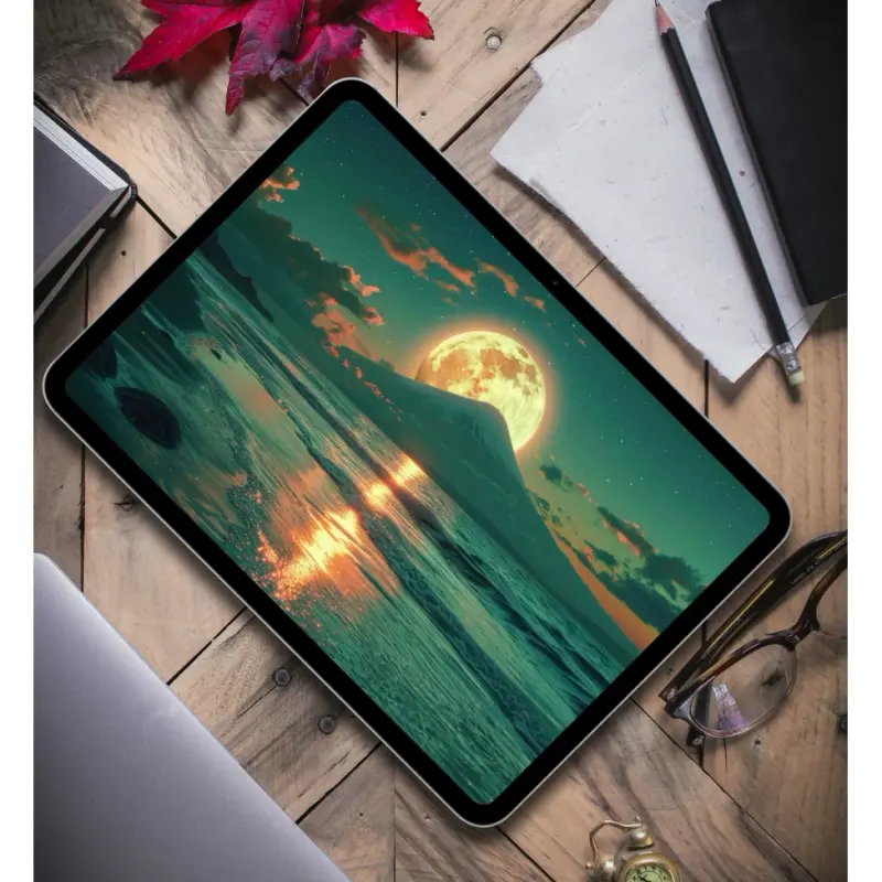 夜光叠浪富士山8K超清风景护眼壁纸 第4张