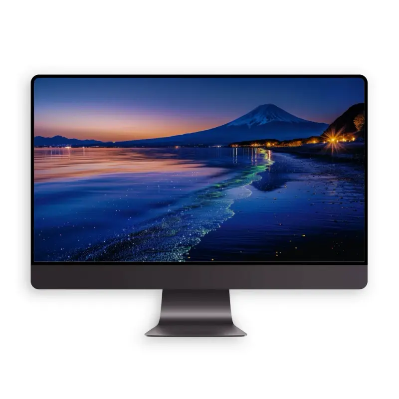 富士山荧光海8K超清风景护眼壁纸 第3张