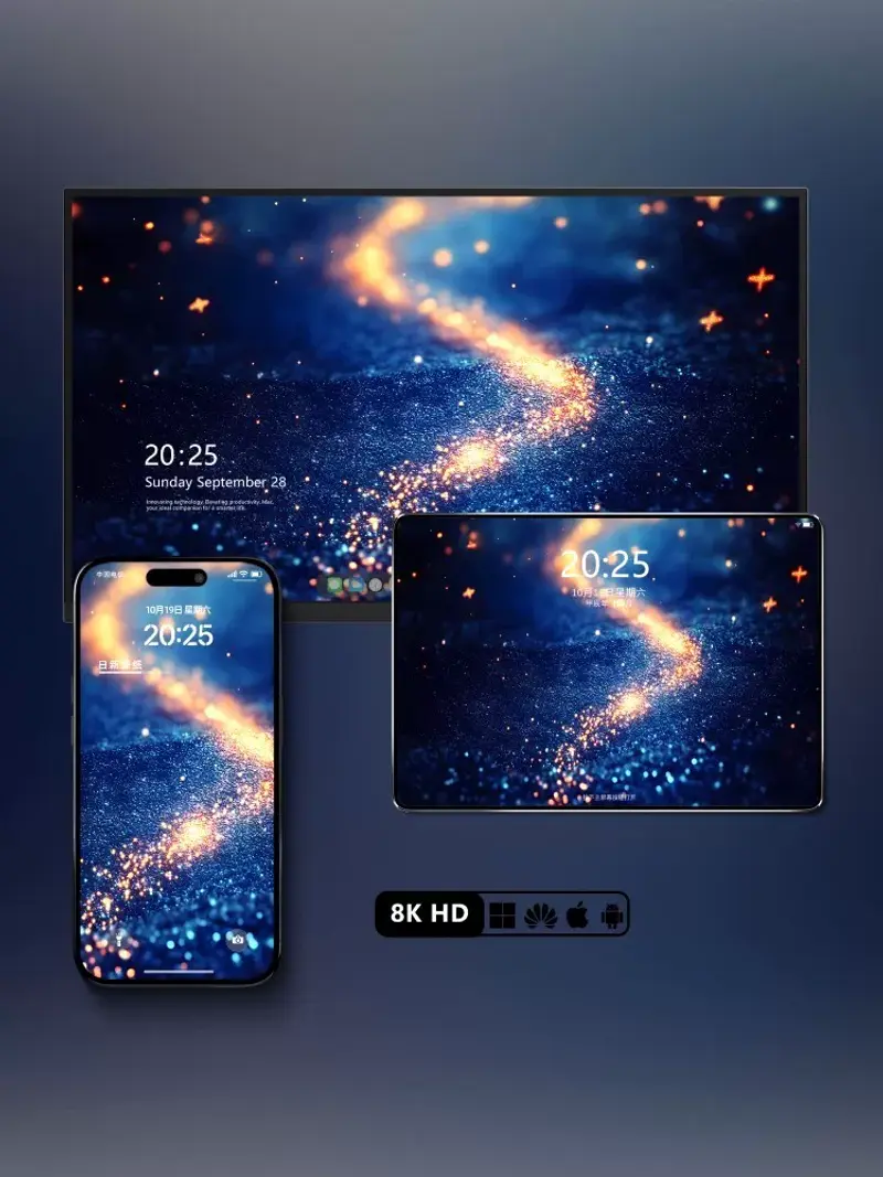 12张梦幻星光唯美浪漫星空夜景8K壁纸 第3张