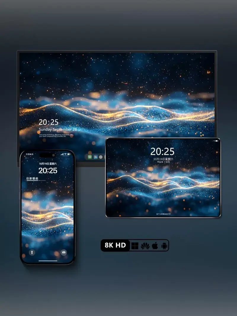 12张梦幻星光唯美浪漫星空夜景8K壁纸 第4张