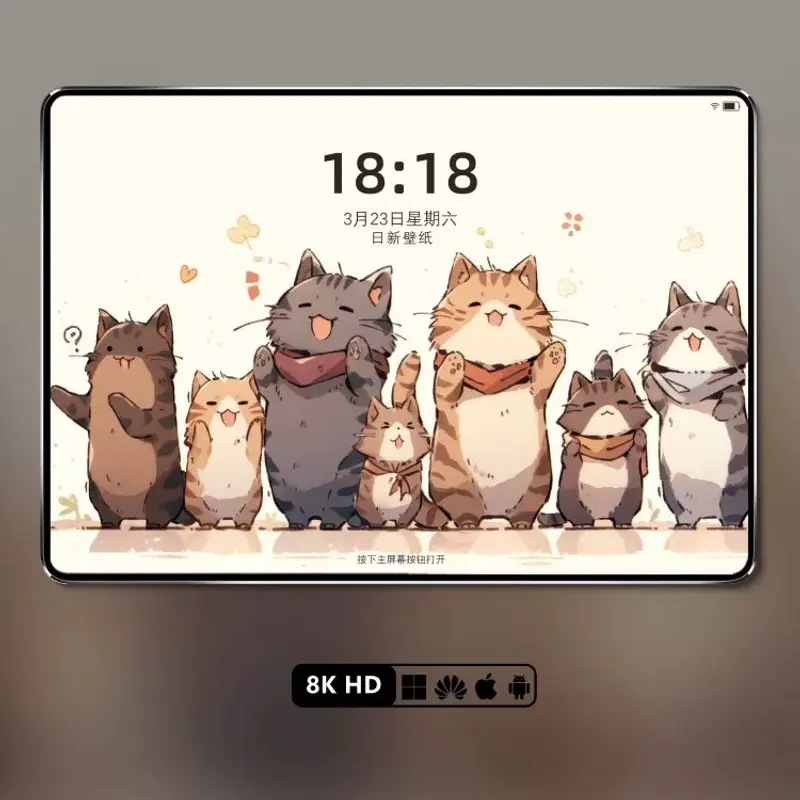 8K超清可爱卡通猫咪壁纸 电脑ipad平板手机壁纸 第2张