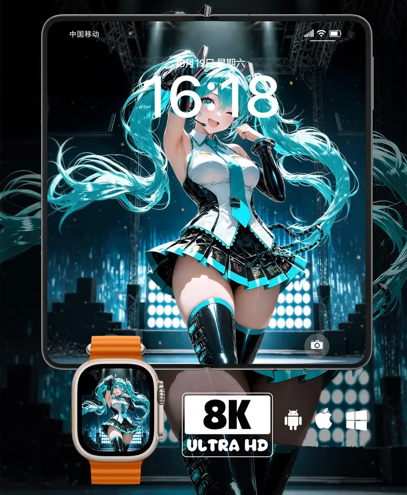 初音未来舞台二次元8K超清壁纸(手机电脑平板手表各1张) 第3张